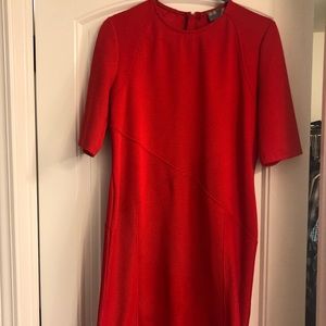 ASOS seamed structured rib bodycon dress